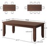 Farmhouse Dining Table for 6-8 People, 70.87 Inch Wooden Table, Rectangle Dining Room Table with Strong Legs for Apartment, Living Room, Restaurant - 4 of 4