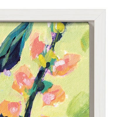 Colorful Floral Canvas Print with White Frame, 23x33