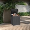 Naysaye Deck Boxes, 2-Piece 28 Gal Outdoor Storage Deck Box, Small Patio Storage Bin for Garden Tools, Black, 18.11"*16.93"*23.03" - 4 of 4
