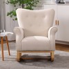 Modern Rocking Chair, Upholstered Accent Chair For Nursery, Playroom, Bedroom Living Room, Small Contemporary Rocker - 2 of 4