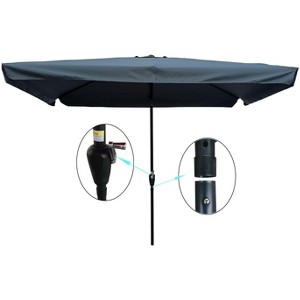 NicBex 10x6.5FT Rectangle Patio Umbrella,Outdoor Umbrella with Crank & Push Button Tilt,Outdoor Market Umbrella for Pool,Garden,Deck - 1 of 4