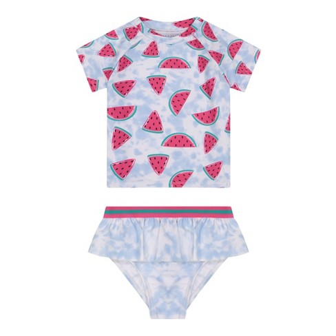 Andy & Evan Toddler Girls Rashguard Swim Suit Red, Size 12-18 Months. :  Target