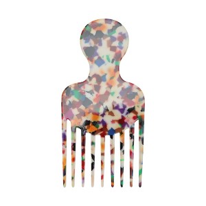 Unique Bargains Round Handle Marble Hair Insert Comb 1 Pc - 1 of 4