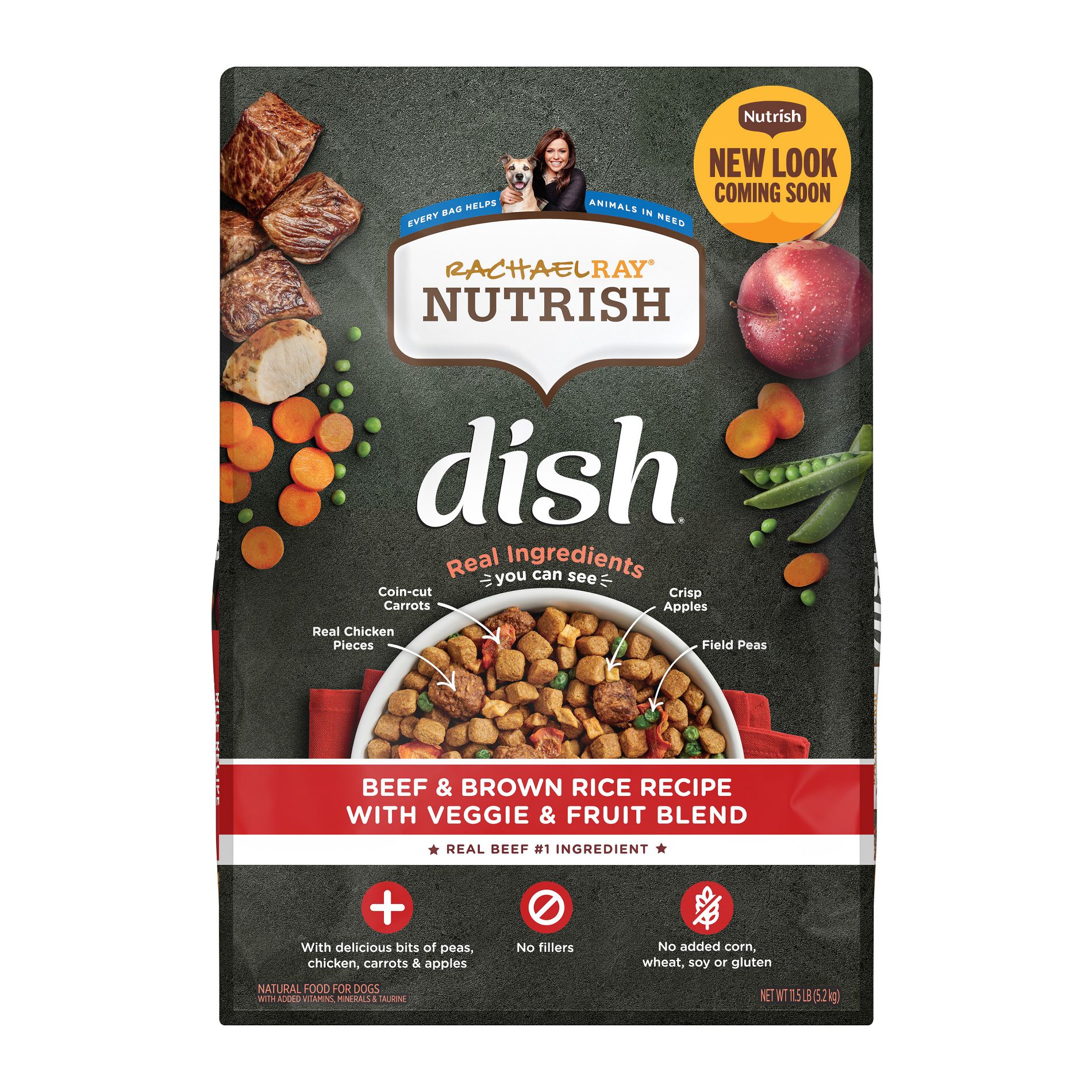 Rachael Ray Nutrish Dish Beef, Vegetable, Fruit & Brown Rice Dry Dog Food - 11.5lbs