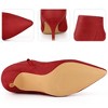 Perphy Women's Elegant Pointed Toe Side Zip Stiletto Heels Ankle Booties - 3 of 4