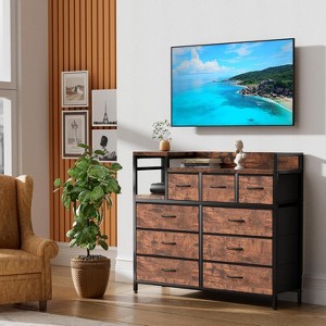 9 Drawers Dresser for Bedroom, Fabric Chest of Drawers with Storage Drawers for Entryway, Closet, Living Room - 1 of 4