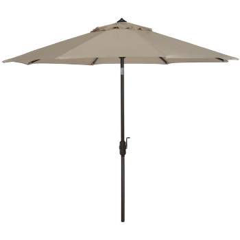 UV Resistant Ortega 9 Ft Auto Tilt Crank Patio Outdoor Umbrella  - Safavieh