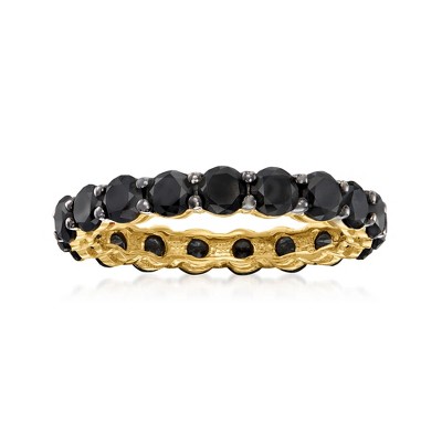 Ross-Simons 3.00 ct. t.w. Black Diamond Eternity Band in 14kt Yellow Gold Size 5