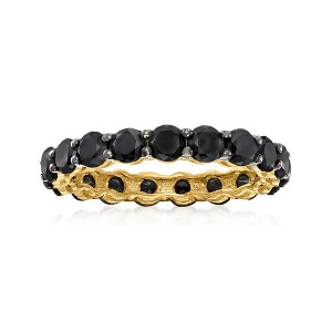 Ross-Simons 3.00 ct. t.w. Black Diamond Eternity Band in 14kt Yellow Gold Size 5 - 1 of 4