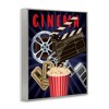 Stupell Industries Cinema Movie Reel Popcorn Entertainment Sign, 14" x 11" - 3 of 4