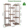 SEVOBAL Plant Stand Indoor Homroll Large 11 Tier Tall Carbonized Wood Plant Stands Shelf for Outdoo Durable and DIY Plant Holder Multi Flower Stands - 3 of 4
