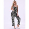 INSPIRE CHIC Women's 2 Pcs Silky Satin Bold Casual Spaghetti Sleeveless Pajama Sets with Long Pants - 3 of 4