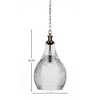 Toltec Lighting Carina 1 - Light Pendant in  New Aged Brass with 12.25" Clear Ribbed Shade - 2 of 2