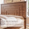 SinCiDo Farmhouse King-Sized Bed Frame 54" Headboard with 2 Large Drawers, Supported By Wooden Strips, No Spring Mattress Required, Noise Free - 4 of 4