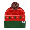 Elf The Movie Beanie Ugly Sweater Adult Knit Embroidered Cuffed Beanie Hat with Pom Multicolored - 2 of 4