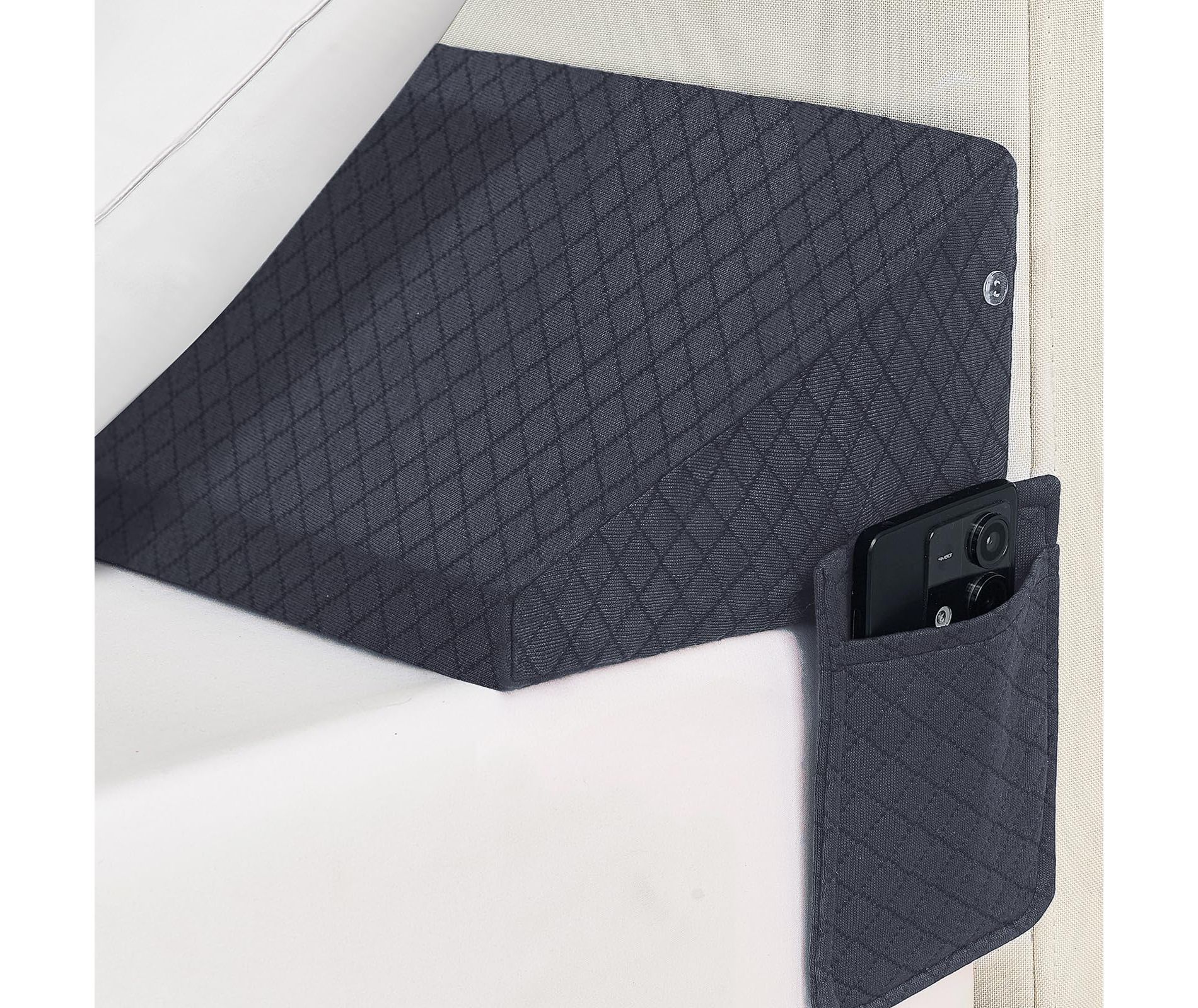 Inhand Bed Wedge Pillow for Headboard - Gray Bed Wedge Gap Filler, Bloster Triangle Headboard Pillow Queen Size Stop Losing Pillows from Mattress