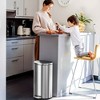 iTouchless Step Pedal Kitchen Trash Can with AbsorbX Odor Filter and Removable Inner Bucket 8 Gallon Semi-Round Stainless Steel - 4 of 4