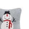 C&F Home 10" x 10" Winter Snowman Knitted Small Petite Accent Pillow Christmas - 3 of 4