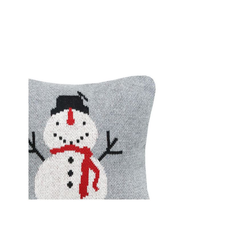 C&F Home 10" X 10" Snowman Knitted Petite Accent Pillow Decor Decoration Christmas Throw Pillow For Sofa Couch Or Bed, 3 of 9