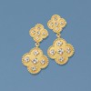 Ross-Simons 14kt 2-Tone Gold Clover Drop Earrings - 4 of 4