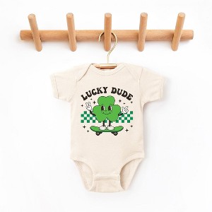 The Juniper Shop Lucky Dude Skateboard Baby Bodysuit - 1 of 2