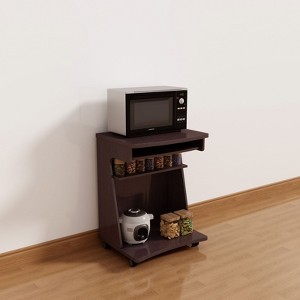 SEVOBAL Kitchen Carts and Islands Easy-to-Move Organizer Compact Kitchen Cart High-Capacity Expandable Storage, Espresso, 23.5"*18.5"*31" - 1 of 4