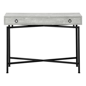 FONTOI Console Table with Large Storage Drawer, Barn Style Finish Side Table for Entryway, Hallway, Living room, Grey, 12"*32.5"*42.5" - 1 of 4