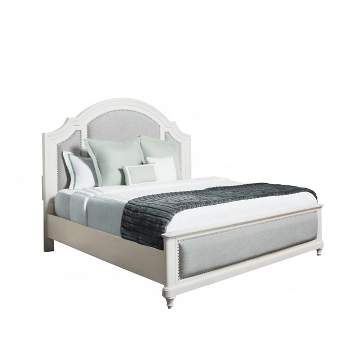 Queen Chancery Boho Queen Platform Bed In Natural Finish And Cane Headboard  - Powell : Target