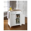 Cambridge Natural Wood Top Portable Kitchen Island White - Crosley - 4 of 4