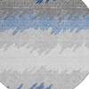 Navy Blue Gray And Silver Striped Washable Indoor Outdoor Area Rug - 4 of 4