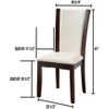 CAVINAS 23" Modern Dining Chairs,Set of 2,Wooden Counter Chairs with Upholstered Backrest and Seat,Kitchen and Dining Furniture Chair - 3 of 4