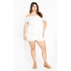 Women's Plus Size Kiki Playsuit - ivory | CITY CHIC - 3 of 4