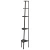 vidaXL 5-Tier Corner Shelf Black 17.9 in.x12.4 in.x70.9 in. - image 4 of 4