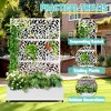 TOAOTBNBO Metal Privacy Screen with Leaf Pattern, Outdoor Planter Box with Wheels, Modern Outdoor Privacy Panels for Garden and Patio - 4 of 4