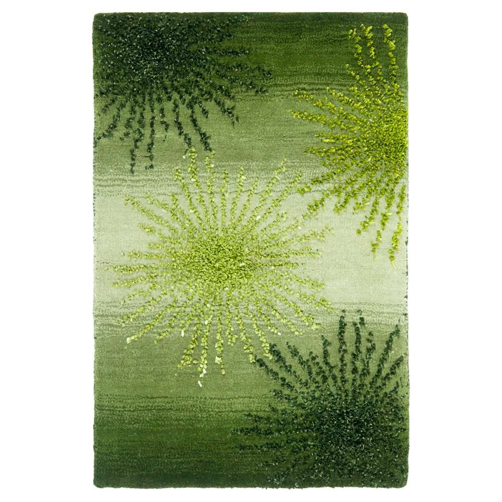 Amsterdam Accent Rug - Green / Multi (2'6inx4') - Safavieh