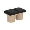 Meridian Furniture,Pavilion Black Boucle Fabric Bench - 4 of 4