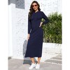 Coolmee Women's Casual Long Sleeve Side Slit Pullover Maxi Hoodie Dress Slim Sweatshirt Long Dresses with Pockets - 4 of 4