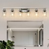 DAKAFUL Modern Bathroom Vanity Light, 4/5/6/8/10-Light Vanity Fixtures with Clear Glass Shade, Reversible Wall Sconces Over Mirror,for Bedroom - 2 of 4