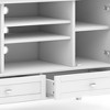 47" Solid Wood Transitional Style TV Media Stand with Cord Management, Shaker Style Doors and Bottom Drawers for Living Room and Bedroom - 3 of 4