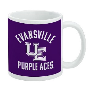 University of Evansville Purple Aces Logo Ceramic Coffee Mug Novelty Gift Mugs for Coffee Tea and Hot Drinks 11oz White - 1 of 4
