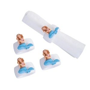 C&F Home Mermaid Napkin Ring S/4 - 1 of 4