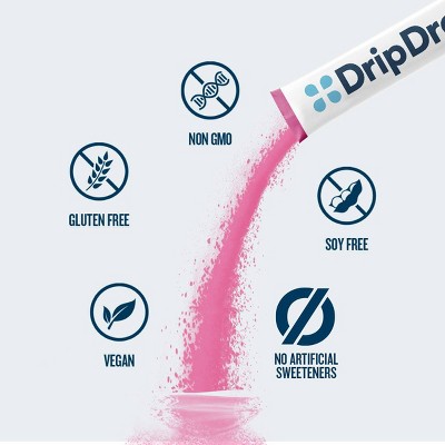 DripDrop Zero Sugar Plus Target Exclusive Variety Dietary Supplement Powder - Cherry Limeade & Raspberry Lemonade - 16ct