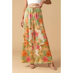 Women's Boho Bloom Wide-Leg Pants - BNS - 1 of 4