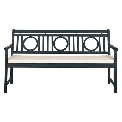 Montclair 3-Seat Bench Dark Gray/Beige - Safavieh