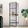 vidaXL Interior Door Black 32.7"x79.3" Tempered Glass&Aluminum Slim - 2 of 4