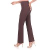 Rekucci Women's Pull-On Straight Leg Pants with Pockets & Tummy Control – Office Workwear Stretch Trousers - 2 of 4