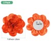 Unique Bargains Alloy Satin Fabric Big Rose Flower Dainty Brooches and Pins 2 Pcs - 3 of 4