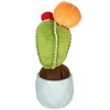 Northlight 9.75" Flowering Cactus Artificial Potted Plant Table Top Decoration - Green/Orange - 4 of 4