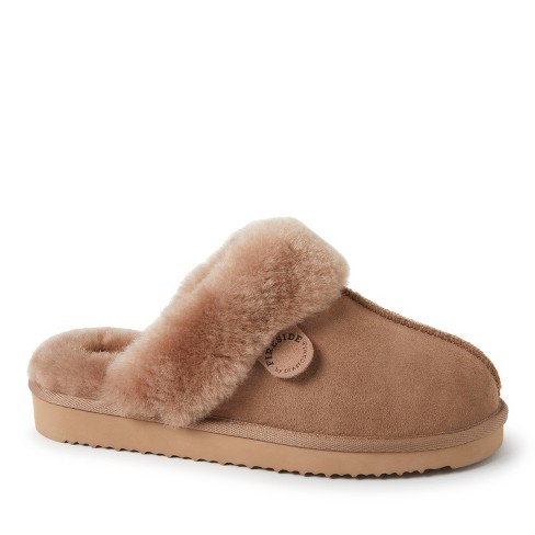 Fireside By Dearfoams Women's Sydney Genuine Shearling Scuff ...