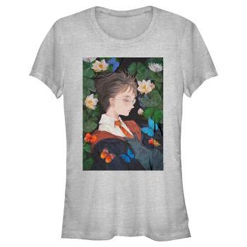 Juniors Womens Harry Potter Artistic Harry in Lily Pads T-Shirt